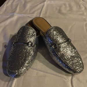 A New Day Silver Glitter Loafer/Mule. 11W